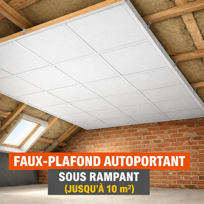 Faux-plafond autoportant sous rampant (jusqu'à 10 m²)