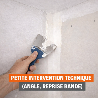Petite intervention technique (angle, reprise bande)