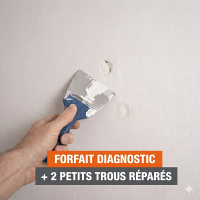 Forfait diagnostic + 2 petits trous réparés